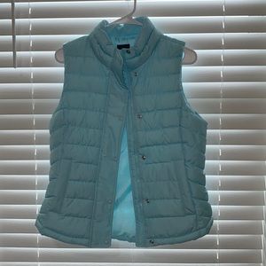 Light blue womens small gap puffer vest